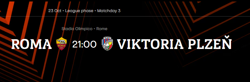 Roma – Viktorija Plzenj | 23. oktobar 2025