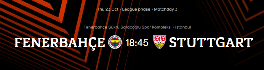 Fenerbahče - Štutgart | 23. oktobar 2025