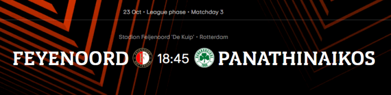 Feyenoord - Panathinaikos | 23. oktobar 2025