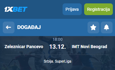 Železničar Pančevo vs IMT