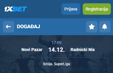 Novi Pazar vs Radnički Niš