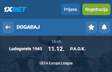 Ludogorets vs PAOK