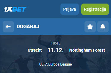 Utrecht vs Nottm Forest